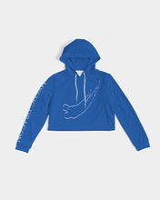 Load image into Gallery viewer, True Blue Dragon Women's Cropped Hoodie