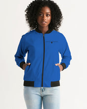 Load image into Gallery viewer, True Blue Dragon Women's Bomber Jacket