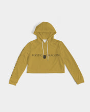 Load image into Gallery viewer, Golden Dragon Women's Cropped Hoodie