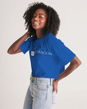 Load image into Gallery viewer, True Blue Dragon Women's Lounge Cropped Tee