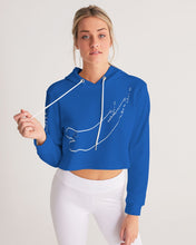 Load image into Gallery viewer, True Blue Dragon Women's Cropped Hoodie