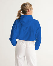 Load image into Gallery viewer, True Blue Dragon Women's Cropped Windbreaker