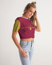 Load image into Gallery viewer, Royal Dragon Women's Twist-Front Cropped Tee