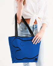 Load image into Gallery viewer, True Blue Dragon Canvas Zip Tote