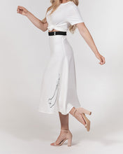 Load image into Gallery viewer, Yin Yang Dragon Women's A-Line Midi Skirt