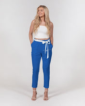 Load image into Gallery viewer, True Blue Dragon Women's Belted Tapered Pants