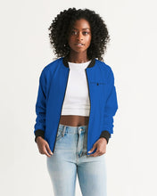 Load image into Gallery viewer, True Blue Dragon Women's Bomber Jacket