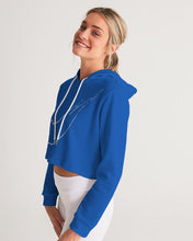 Load image into Gallery viewer, True Blue Dragon Women's Cropped Hoodie