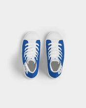 Load image into Gallery viewer, True Blue Dragon Kids Hightop Canvas Shoe