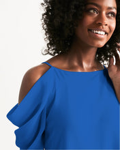 Load image into Gallery viewer, True Blue Dragon Women's Open Shoulder A-Line Dress