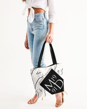 Load image into Gallery viewer, Yin Yang Dragon Canvas Zip Tote