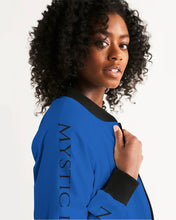 Load image into Gallery viewer, True Blue Dragon Women's Bomber Jacket