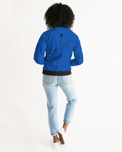 Load image into Gallery viewer, True Blue Dragon Women's Bomber Jacket