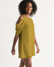 Load image into Gallery viewer, Golden Dragon Women's Open Shoulder A-Line Dress
