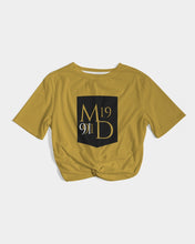 Load image into Gallery viewer, Golden Dragon Women's Twist-Front Cropped Tee