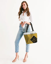 Load image into Gallery viewer, Golden Dragon Canvas Zip Tote