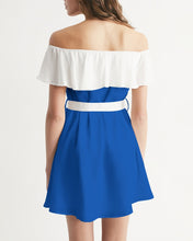 Load image into Gallery viewer, True Blue Dragon Women's Off-Shoulder Dress