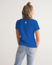 Load image into Gallery viewer, True Blue Dragon Women's V-Neck Tee