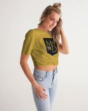 Load image into Gallery viewer, Golden Dragon Women's Twist-Front Cropped Tee