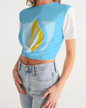 Load image into Gallery viewer, Dragon Charge Women's Twist-Front Cropped Tee
