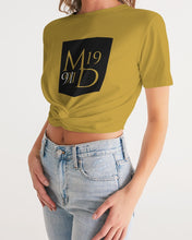 Load image into Gallery viewer, Golden Dragon Women's Twist-Front Cropped Tee