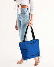 Load image into Gallery viewer, True Blue Dragon Canvas Zip Tote