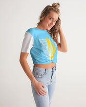 Load image into Gallery viewer, Dragon Charge Women's Twist-Front Cropped Tee