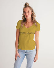 Load image into Gallery viewer, Golden Dragon Women&#39;s V-Neck Tee
