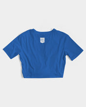 Load image into Gallery viewer, True Blue Dragon Women&#39;s Twist-Front Cropped Tee
