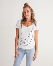 Load image into Gallery viewer, Yin Yang Dragon Women&#39;s V-Neck Tee
