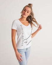 Load image into Gallery viewer, Yin Yang Dragon Women&#39;s V-Neck Tee
