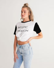 Load image into Gallery viewer, Yin Yang Dragon Women&#39;s Twist-Front Cropped Tee
