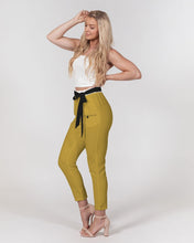 Load image into Gallery viewer, Golden Dragon Women&#39;s Belted Tapered Pants
