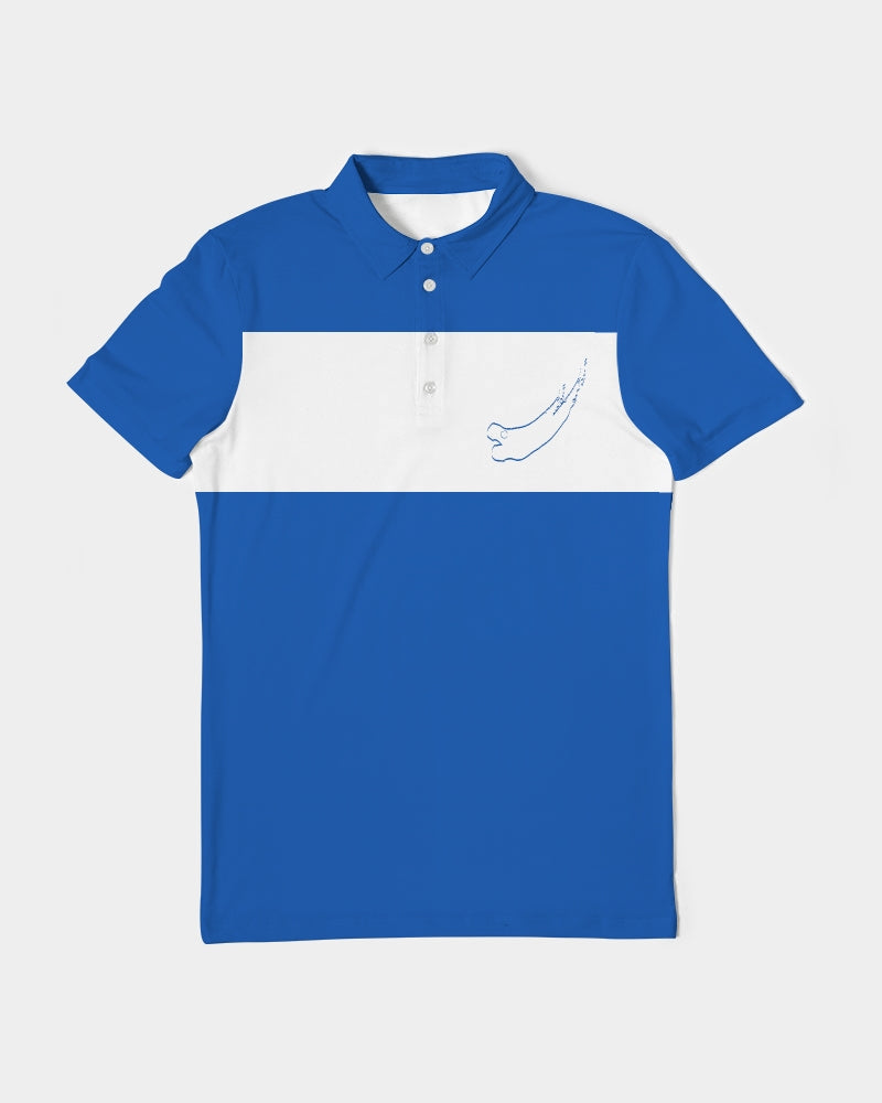 True Blue Dragon Men's Slim Fit Short Sleeve Polo