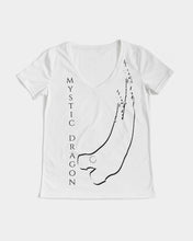 Load image into Gallery viewer, Yin Yang Dragon Women&#39;s V-Neck Tee
