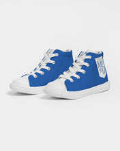 Load image into Gallery viewer, True Blue Dragon Kids Hightop Canvas Shoe
