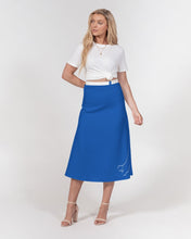 Load image into Gallery viewer, True Blue Dragon Women&#39;s A-Line Midi Skirt
