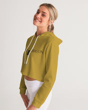 Load image into Gallery viewer, Golden Dragon Women&#39;s Cropped Hoodie
