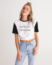 Load image into Gallery viewer, Yin Yang Dragon Women&#39;s Twist-Front Cropped Tee
