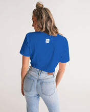 Load image into Gallery viewer, True Blue Dragon Women&#39;s Twist-Front Cropped Tee
