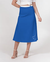 Load image into Gallery viewer, True Blue Dragon Women&#39;s A-Line Midi Skirt
