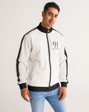 Load image into Gallery viewer, Yin Yang Dragon Men&#39;s Stripe-Sleeve Track Jacket
