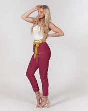 Load image into Gallery viewer, Royal Dragon Women&#39;s Belted Tapered Pants
