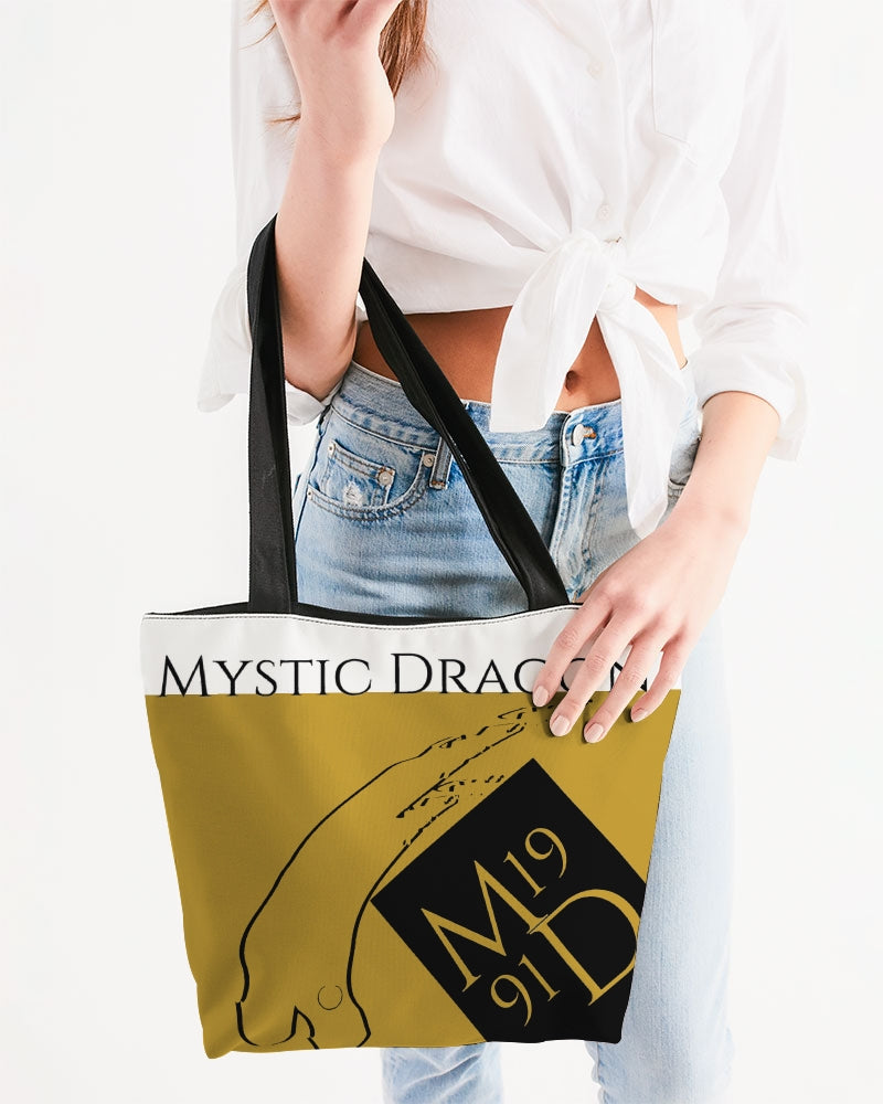 Golden Dragon Canvas Zip Tote