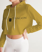 Load image into Gallery viewer, Golden Dragon Women&#39;s Cropped Hoodie
