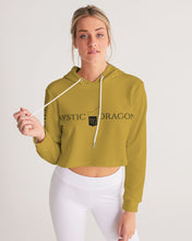 Load image into Gallery viewer, Golden Dragon Women&#39;s Cropped Hoodie
