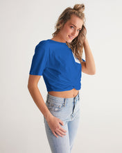 Load image into Gallery viewer, True Blue Dragon Women&#39;s Twist-Front Cropped Tee
