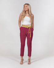 Load image into Gallery viewer, Royal Dragon Women&#39;s Belted Tapered Pants
