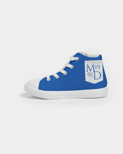 Load image into Gallery viewer, True Blue Dragon Kids Hightop Canvas Shoe
