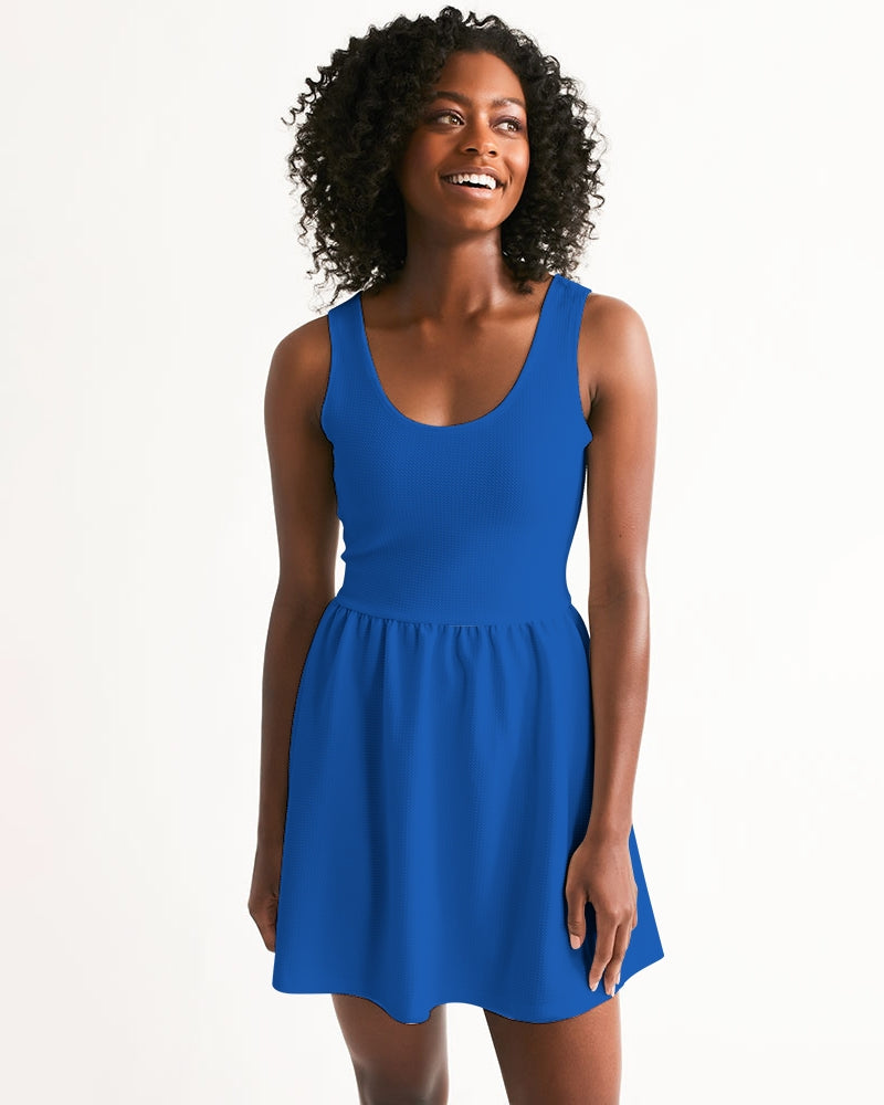 True Blue Dragon Women's Scoop Neck Skater Dress